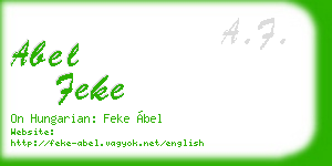 abel feke business card