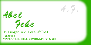 abel feke business card